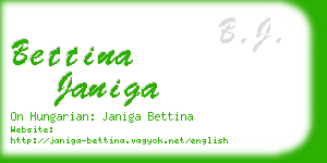 bettina janiga business card